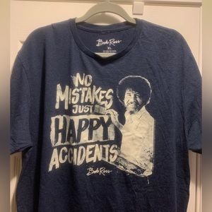 No Mistakes Just Happy Accidents Bob Ross T Shirt size XL
